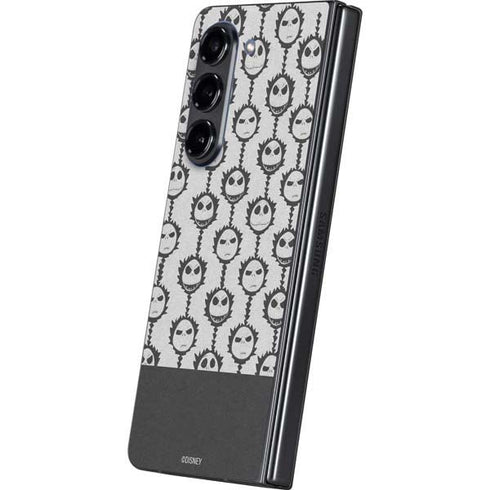 Disney The Nightmare Before Christmas Jack Skellington Face Expressions pattern Galaxy Z Fold5 5G Skin