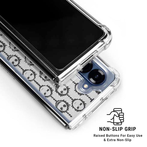 Disney The Nightmare Before Christmas Jack Skellington Face Expressions pattern Galaxy Z Fold6 Clear Case