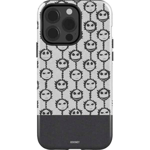 Disney The Nightmare Before Christmas Jack Skellington Face Expressions pattern iPhone 15 Pro Impact Case