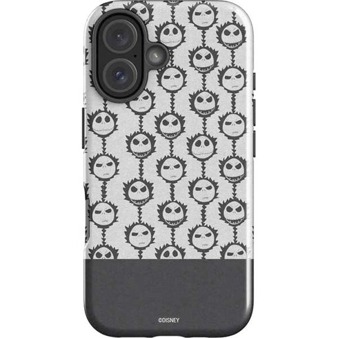 Disney The Nightmare Before Christmas Jack Skellington Face Expressions pattern iPhone 16 Impact Case