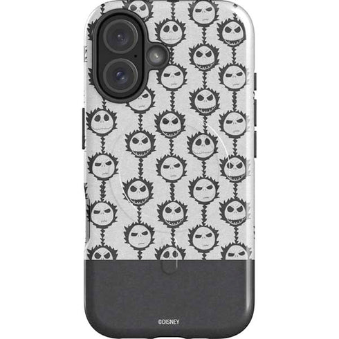 Disney The Nightmare Before Christmas Jack Skellington Face Expressions pattern iPhone 16 Magsafe Impact Case