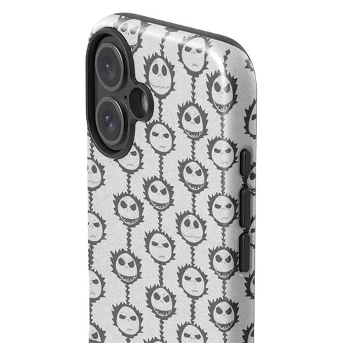 Disney The Nightmare Before Christmas Jack Skellington Face Expressions pattern iPhone 16 Plus Impact Case