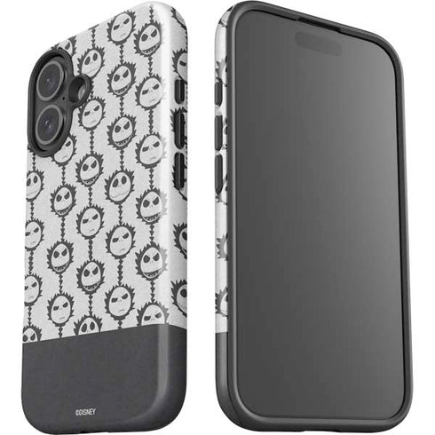 Disney The Nightmare Before Christmas Jack Skellington Face Expressions pattern iPhone 16 Plus Impact Case