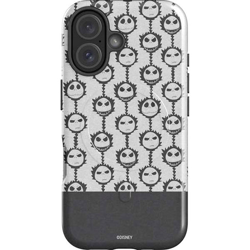 Disney The Nightmare Before Christmas Jack Skellington Face Expressions pattern iPhone 16 Plus Magsafe Impact Case