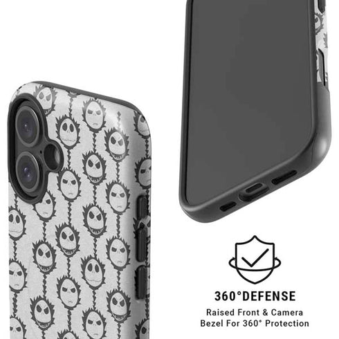 Disney The Nightmare Before Christmas Jack Skellington Face Expressions pattern iPhone 16 Plus Magsafe Impact Case