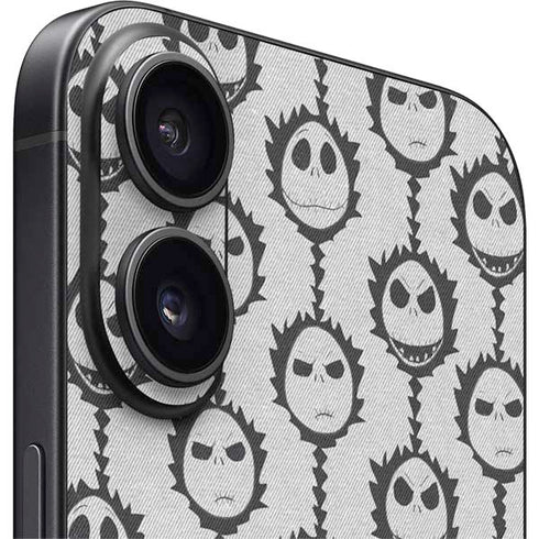 Disney The Nightmare Before Christmas Jack Skellington Face Expressions pattern iPhone 16 Plus Skin