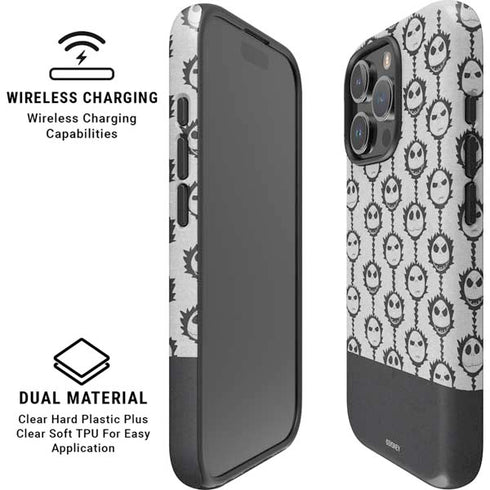 Disney The Nightmare Before Christmas Jack Skellington Face Expressions pattern iPhone 16 Pro Magsafe Impact Case