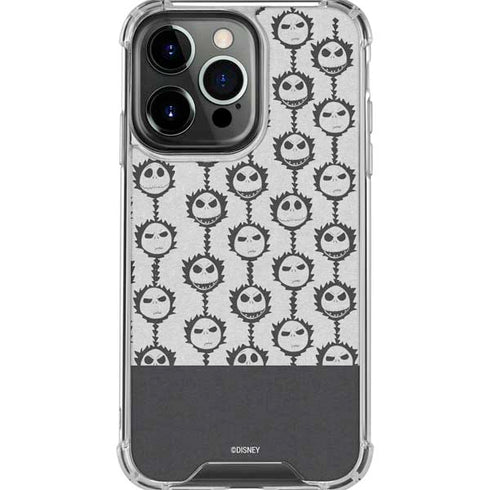Disney The Nightmare Before Christmas Jack Skellington Face Expressions pattern iPhone 16 Pro Max Clear Case