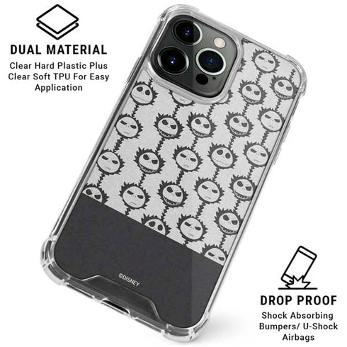 Disney The Nightmare Before Christmas Jack Skellington Face Expressions pattern iPhone 16 Pro Max Clear Case