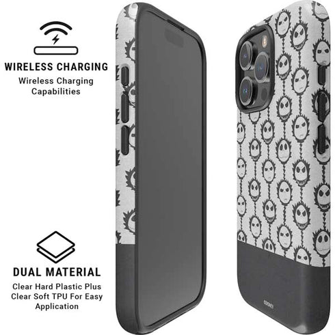 Disney The Nightmare Before Christmas Jack Skellington Face Expressions pattern iPhone 16 Pro Max Magsafe Impact Case