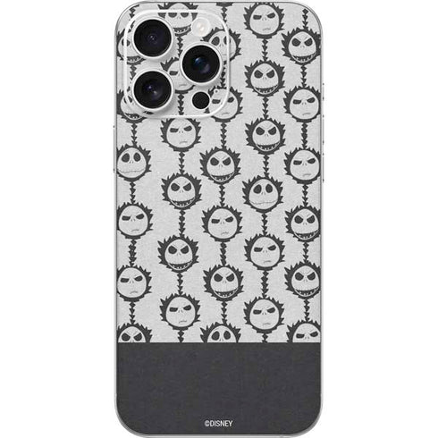 Disney The Nightmare Before Christmas Jack Skellington Face Expressions pattern iPhone 16 Pro Max Skin
