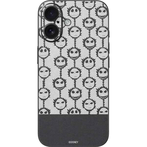Disney The Nightmare Before Christmas Jack Skellington Face Expressions pattern iPhone 16 Skin