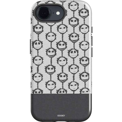 Disney The Nightmare Before Christmas Jack Skellington Face Expressions pattern iPhone 16e Impact Case