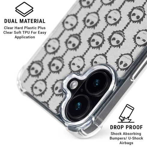 Disney The Nightmare Before Christmas Jack Skellington Face Expressions pattern iPhone 17 Clear Case