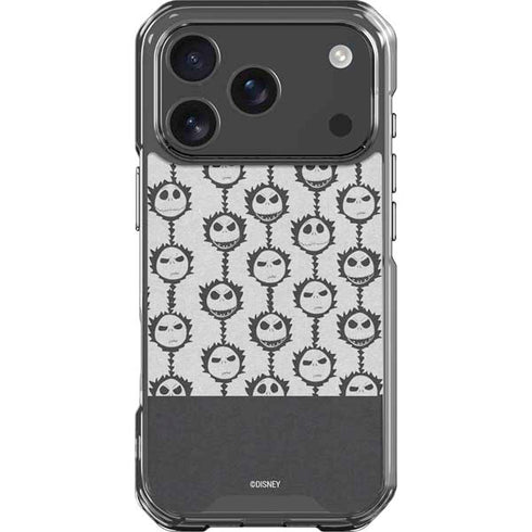 Disney The Nightmare Before Christmas Jack Skellington Face Expressions pattern iPhone 18 Pro Clear Case