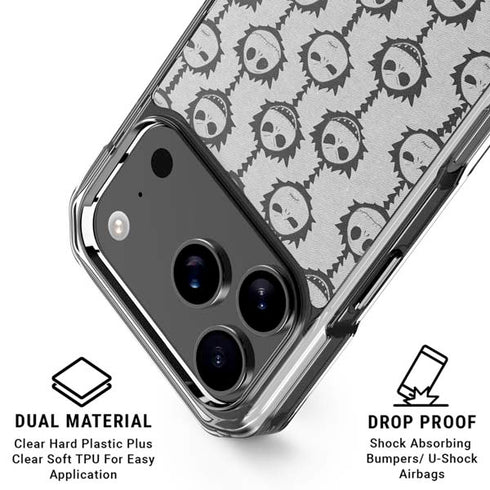 Disney The Nightmare Before Christmas Jack Skellington Face Expressions pattern iPhone 18 Pro Clear Case