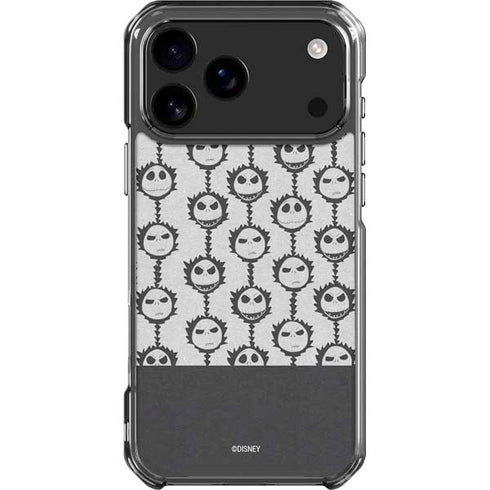 Disney The Nightmare Before Christmas Jack Skellington Face Expressions pattern iPhone 18 Pro Max Clear Case