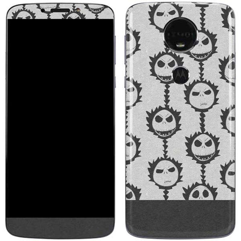 Disney The Nightmare Before Christmas Jack Skellington Face Expressions pattern Moto E5 Plus Skin