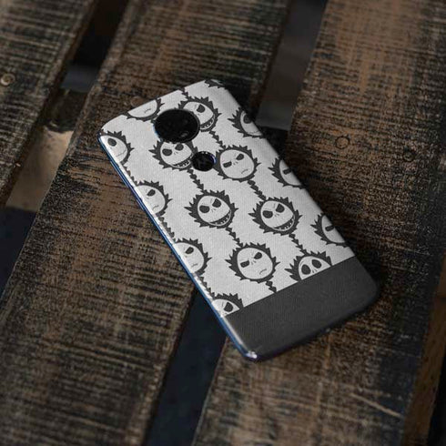 Disney The Nightmare Before Christmas Jack Skellington Face Expressions pattern Moto E5 Plus Skin