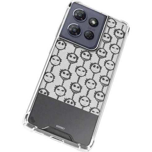 Disney The Nightmare Before Christmas Jack Skellington Face Expressions pattern Moto G 5G (2025) Clear Case