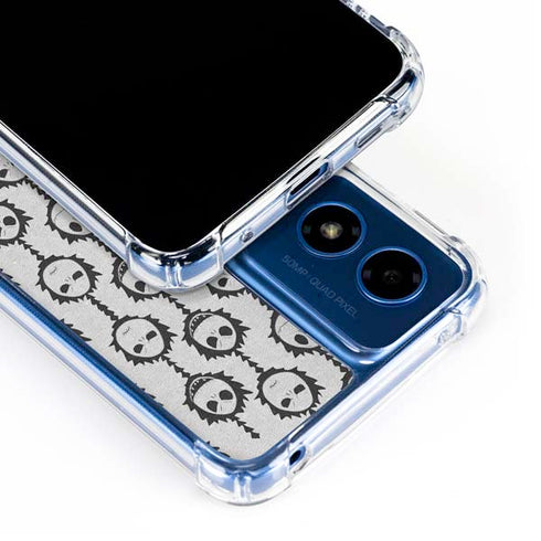 Disney The Nightmare Before Christmas Jack Skellington Face Expressions pattern Moto G Play 4G (2024) Clear Case