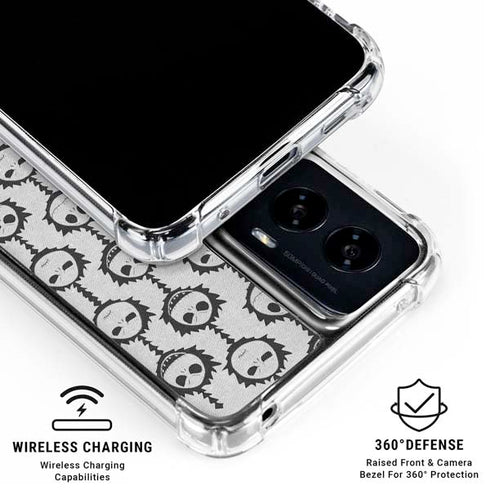 Disney The Nightmare Before Christmas Jack Skellington Face Expressions pattern Moto G Power 5G (2024) Clear Case