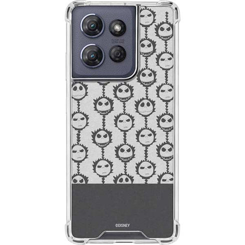 Disney The Nightmare Before Christmas Jack Skellington Face Expressions pattern Moto G Power 5G (2025) Clear Case