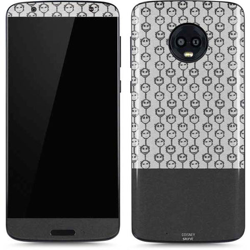 Disney The Nightmare Before Christmas Jack Skellington Face Expressions pattern Moto G6 Skin