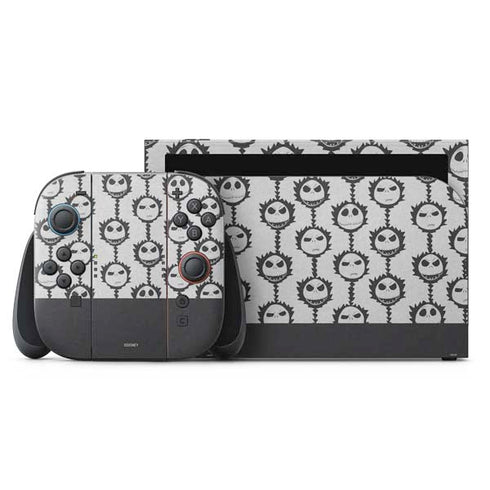 Disney The Nightmare Before Christmas Jack Skellington Face Expressions pattern Nintendo Skins