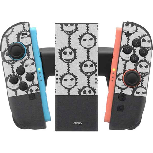 Disney The Nightmare Before Christmas Jack Skellington Face Expressions pattern Nintendo Switch 2 (2025) Joy-Con Controller Skin