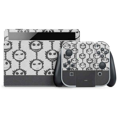 Disney The Nightmare Before Christmas Jack Skellington Face Expressions pattern Nintendo Skins