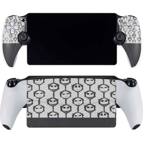 Disney The Nightmare Before Christmas Jack Skellington Face Expressions pattern PlayStation Portal Remote Player Skin