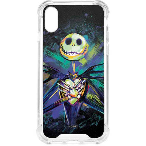 Disney The Nightmare Before Christmas Jack Skellington Art iPhone XS Clear Case