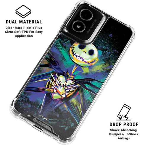 Disney The Nightmare Before Christmas Jack Skellington Art Moto G Power 5G (2024) Clear Case
