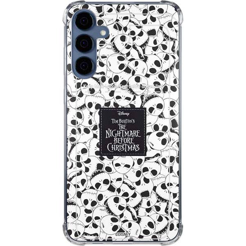 Disney The Nightmare Before Christmas Jack Skellington Pattern Galaxy A55 5G Clear Case