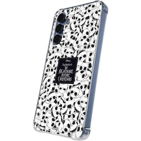 Disney The Nightmare Before Christmas Jack Skellington Pattern Galaxy A55 5G Clear Case