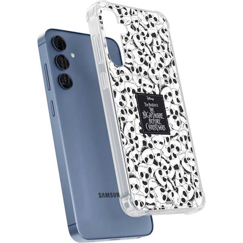 Disney The Nightmare Before Christmas Jack Skellington Pattern Galaxy A55 5G Clear Case