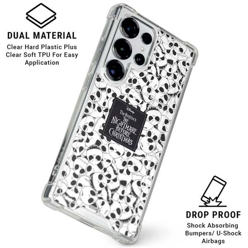 Disney The Nightmare Before Christmas Jack Skellington Pattern Galaxy S25 Ultra Clear Case