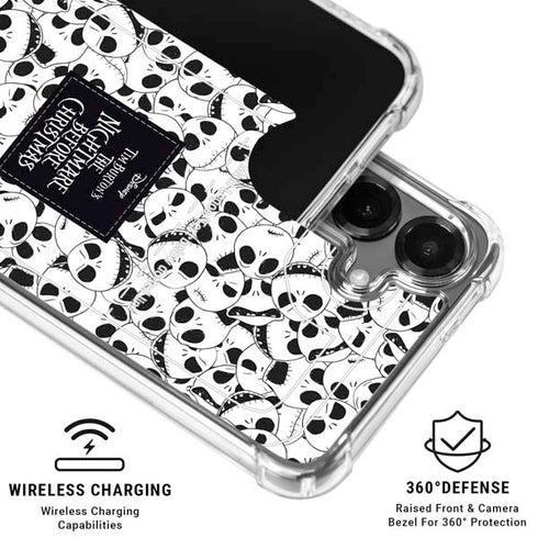 Disney The Nightmare Before Christmas Jack Skellington Pattern Galaxy S26 Plus Clear Case