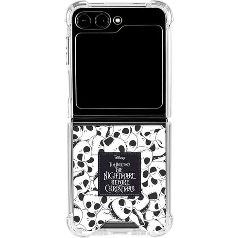 Disney The Nightmare Before Christmas Jack Skellington Pattern Galaxy Z Flip6 Clear Case