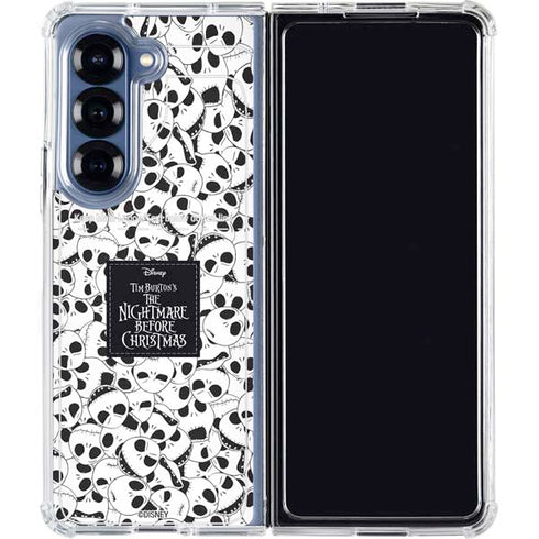 Disney The Nightmare Before Christmas Jack Skellington Pattern Galaxy Z Fold6 Clear Case