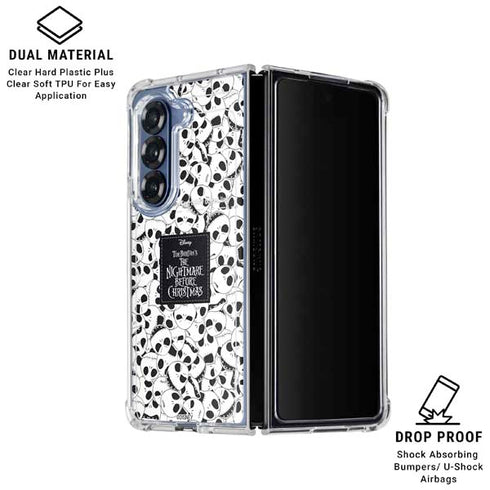 Disney The Nightmare Before Christmas Jack Skellington Pattern Galaxy Z Fold6 Clear Case