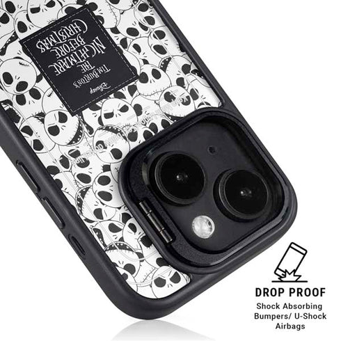 Disney The Nightmare Before Christmas Jack Skellington Pattern iPhone 15 Plus Kickstand Case
