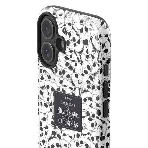 Disney The Nightmare Before Christmas Jack Skellington Pattern iPhone 16 Impact Case