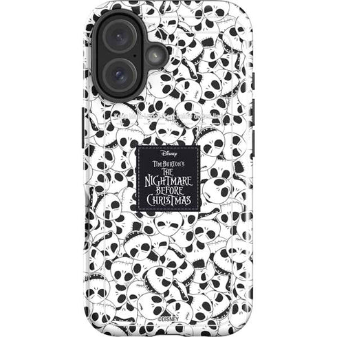 Disney The Nightmare Before Christmas Jack Skellington Pattern iPhone 16 Plus Impact Case