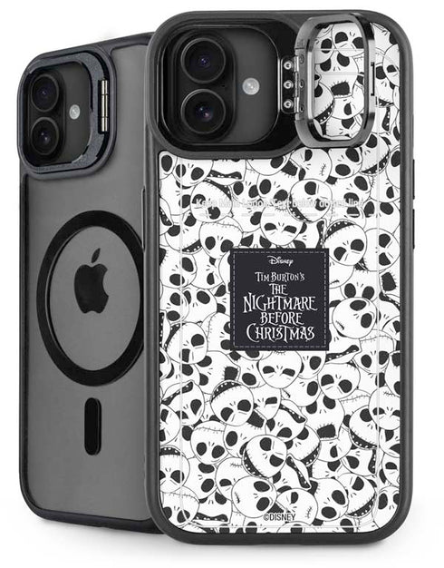 Disney The Nightmare Before Christmas Jack Skellington Pattern iPhone 16 Plus Kickstand Case