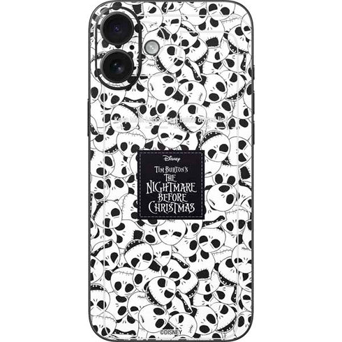 Disney The Nightmare Before Christmas Jack Skellington Pattern iPhone 16 Plus Skin