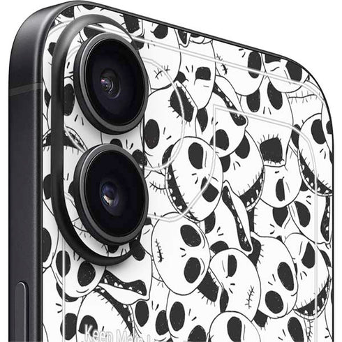 Disney The Nightmare Before Christmas Jack Skellington Pattern iPhone 16 Plus Skin