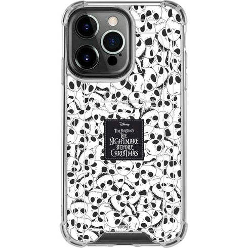 Disney The Nightmare Before Christmas Jack Skellington Pattern iPhone 16 Pro Clear Case