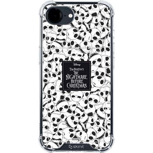Disney The Nightmare Before Christmas Jack Skellington Pattern iPhone 16e Clear Case